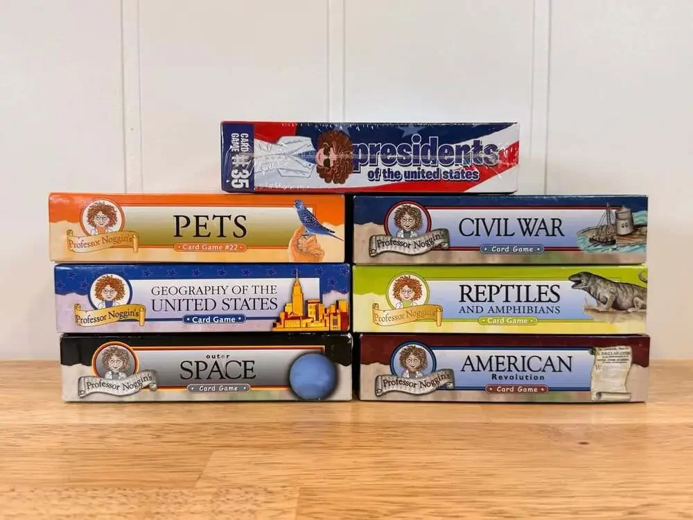 Professor Noggin Educational Card Games Lot of 7 Titles (1 Sealed)